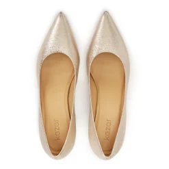 Kazar Pumps*Metallic læder bryllupspumps Gul