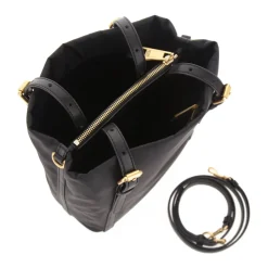 Moschino Håndtasker*Metallic Letters Nylon Shopping Bag Sort