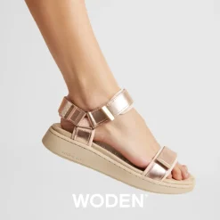 Woden Sandaler*Metallic Rose Lædersandal Pink