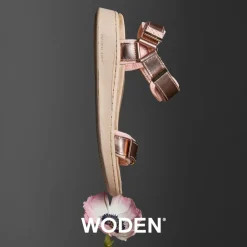 Woden Sandaler*Metallic Rose Lædersandal Pink