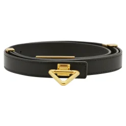 Bottega Veneta Bælter*Metallic Turn-Lock Kalv Bælte Brun