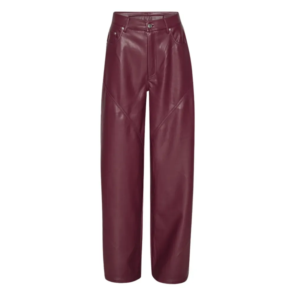 ROTATE Birger Christensen Bukser*Mid Waist Piping Bukser Rød