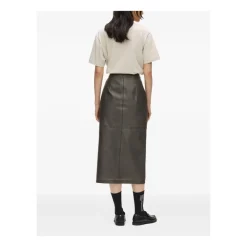 Karl Lagerfeld Nederdele*Midi Kunstlæder Nederdel Sort