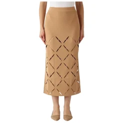 Liviana Conti Nederdele*Midi Nederdel Beige