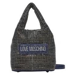 Love Moschino Bæltetasker*Midnatsblå håndtaske med Strass Grå