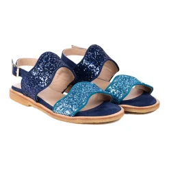 Angulus Sandaler*Midnight Blue Glitter Bølge Sandal Blå