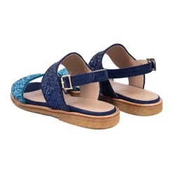 Angulus Sandaler*Midnight Blue Glitter Bølge Sandal Blå