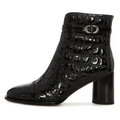 Cesare Gaspari Støvler*Midnight Croc Block Støvler Sort