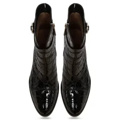 Cesare Gaspari Støvler*Midnight Croc Block Støvler Sort