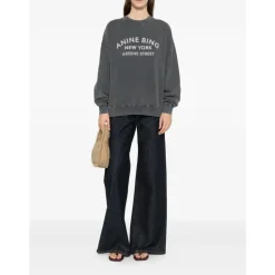 Anine Bing Sweatshirts|Striktrøjer & Sweatere*Miles New York Sweatshirt Sort