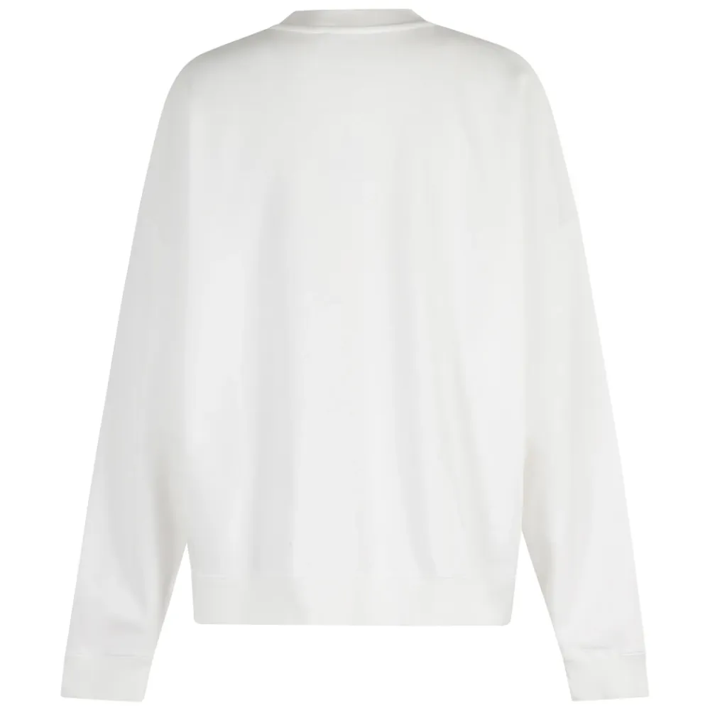 Anine Bing Sweatshirts|Striktrøjer & Sweatere*Miles Oversized Sweatshirt Letterman Hvid