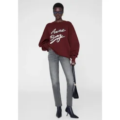 Anine Bing Sweatshirts|Striktrøjer & Sweatere*Miles Sweatshirt Chenille Signature Rød