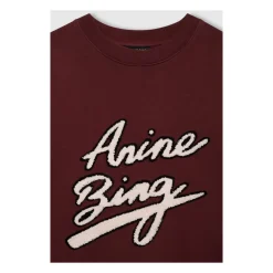 Anine Bing Sweatshirts|Striktrøjer & Sweatere*Miles Sweatshirt Chenille Signature Rød