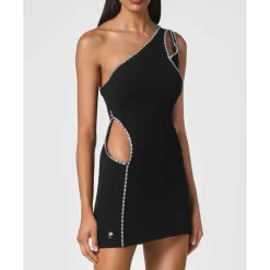 Philipp Plein Kjoler*Mini Kjole med Krystaller Sort