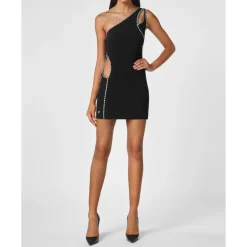 Philipp Plein Kjoler*Mini Kjole med Krystaller Sort
