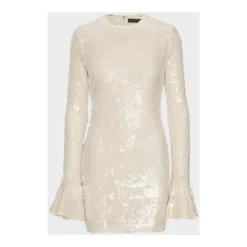 ROTATE Birger Christensen Kjoler*Mini Kjole Med Pailletter Beige