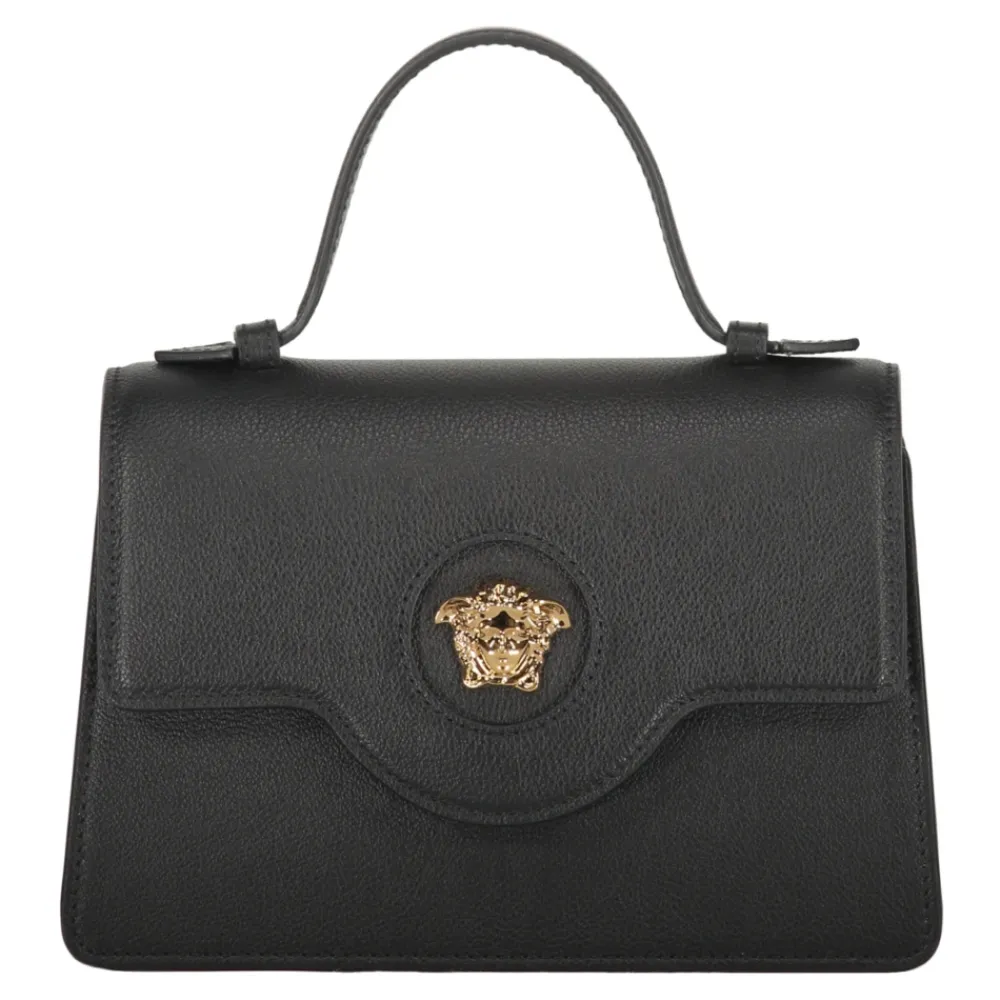 Versace Håndtasker*Mini lædertaske med push-lock lukning Sort