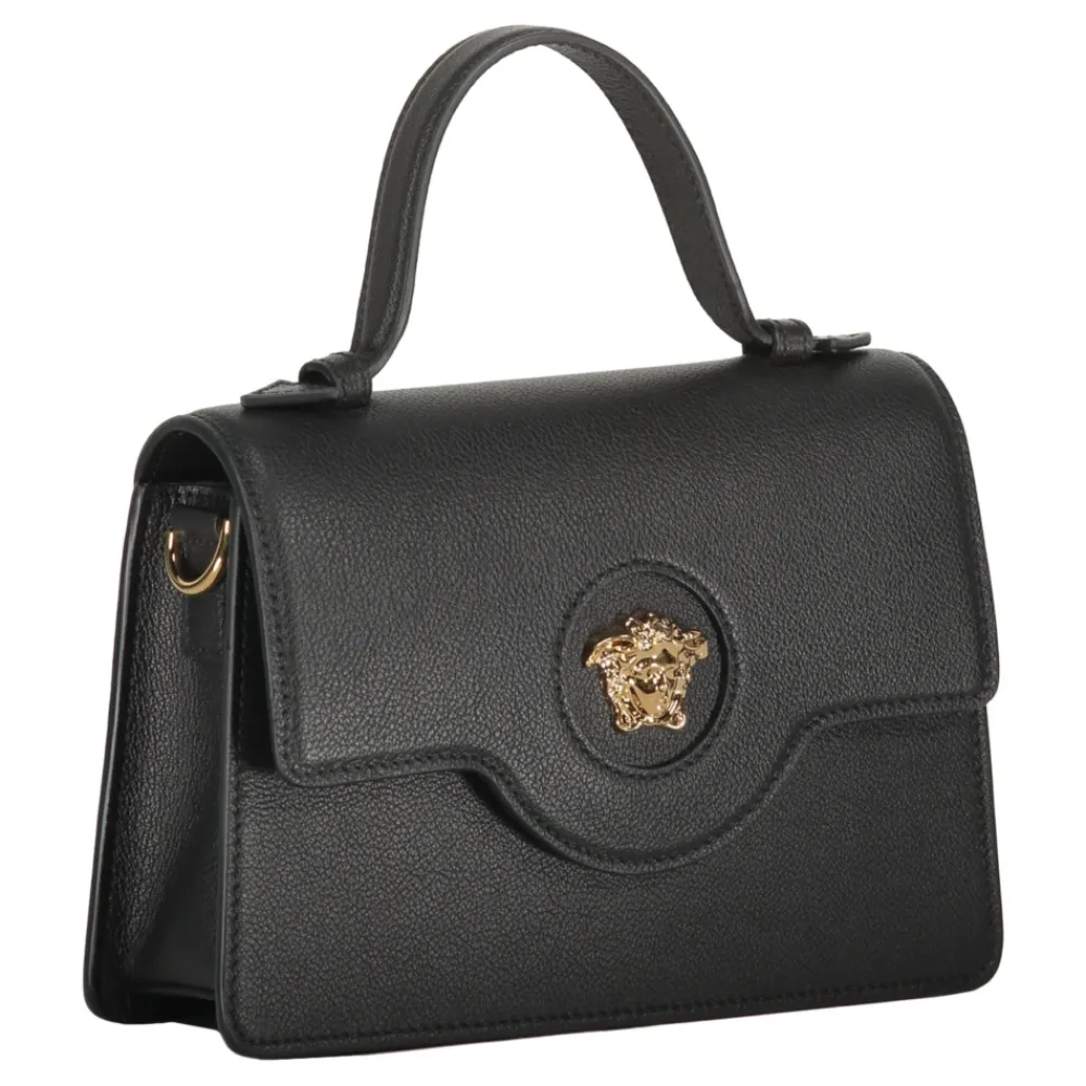 Versace Håndtasker*Mini lædertaske med push-lock lukning Sort