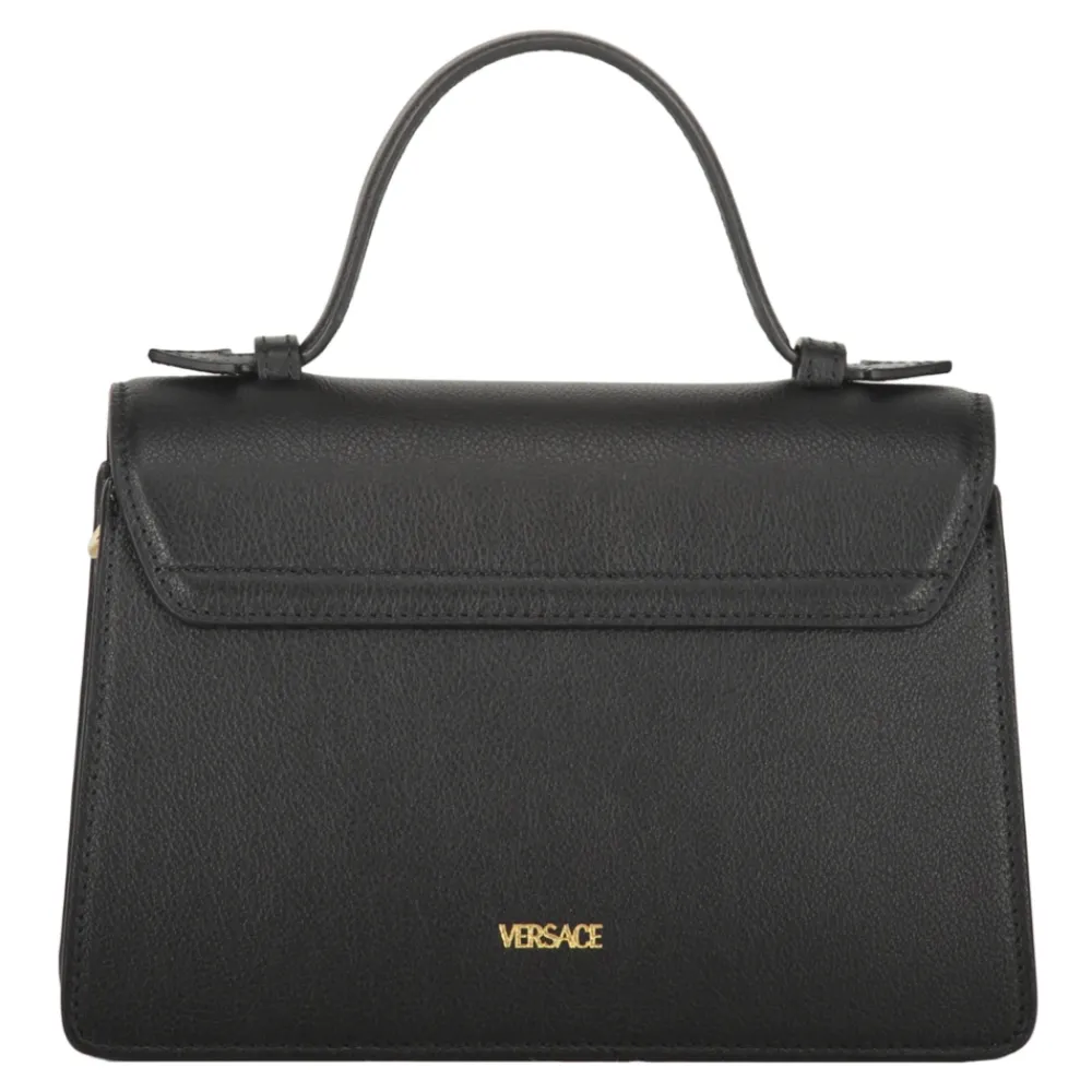 Versace Håndtasker*Mini lædertaske med push-lock lukning Sort