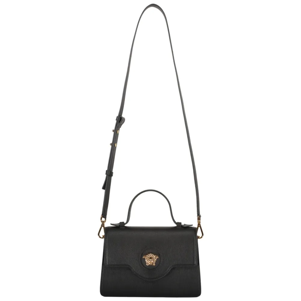 Versace Håndtasker*Mini lædertaske med push-lock lukning Sort