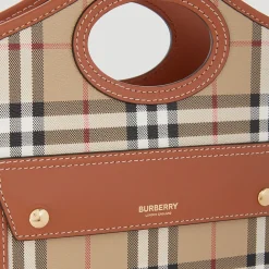 Burberry Skuldertasker*Mini Lomme Taske Brun