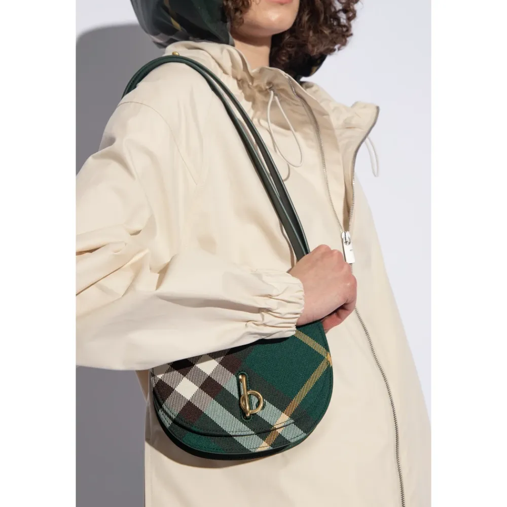 Burberry Bæltetasker*Mini Rocking Horse Checked Crossbody Taske Grøn