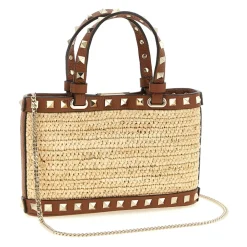 Valentino Garavani Bæltetasker*Mini Rockstud Shopping Bag Beige