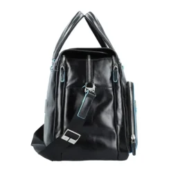 Piquadro Rejsetasker*Moderne Læderrejsetaske med Laptoprum Sort