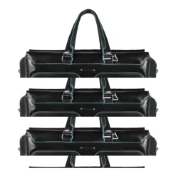 Piquadro Rejsetasker*Moderne Læderrejsetaske med Laptoprum Sort