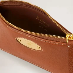 Mulberry Clutch*Moderne Møntpung med Plaque-Detalje Brun
