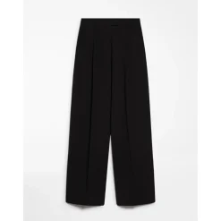 Sportmax Bukser*Moderne uldbukser med oversized pasform Sort