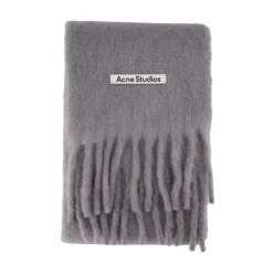 Acne Studios Tørklæder*Mohair Logo Scarf Grå