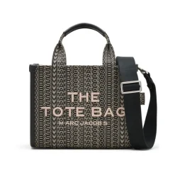 Marc Jacobs Indkøbstasker*Monogram Jacquard Top Handle Taske Sort