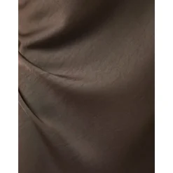 Neo Noir Nederdele*Mørke Vicky Heavy Satin Nederdel Brun