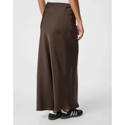 Neo Noir Nederdele*Mørke Vicky Heavy Satin Nederdel Brun