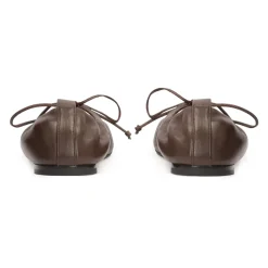 Kazar Studio Ballerina Sko*Mørkee ballerinaer med bundet tåstrop Brun