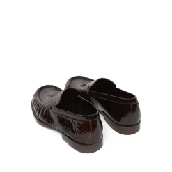 Dries Van Noten Loafers*Mørkee Patentlæder Slip-On Sko Brun