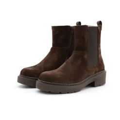 Unisa Chelsea Boots*Mørkee Ruskind Chelsea Støvler Brun