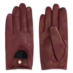 Kazar Handsker*Mørkerøde læderhandsker med touch screen-funktion Brun