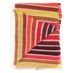 Faliero Sarti Tørklæder*Cashmere Blandet Frynset Tørklæde Multifarvet