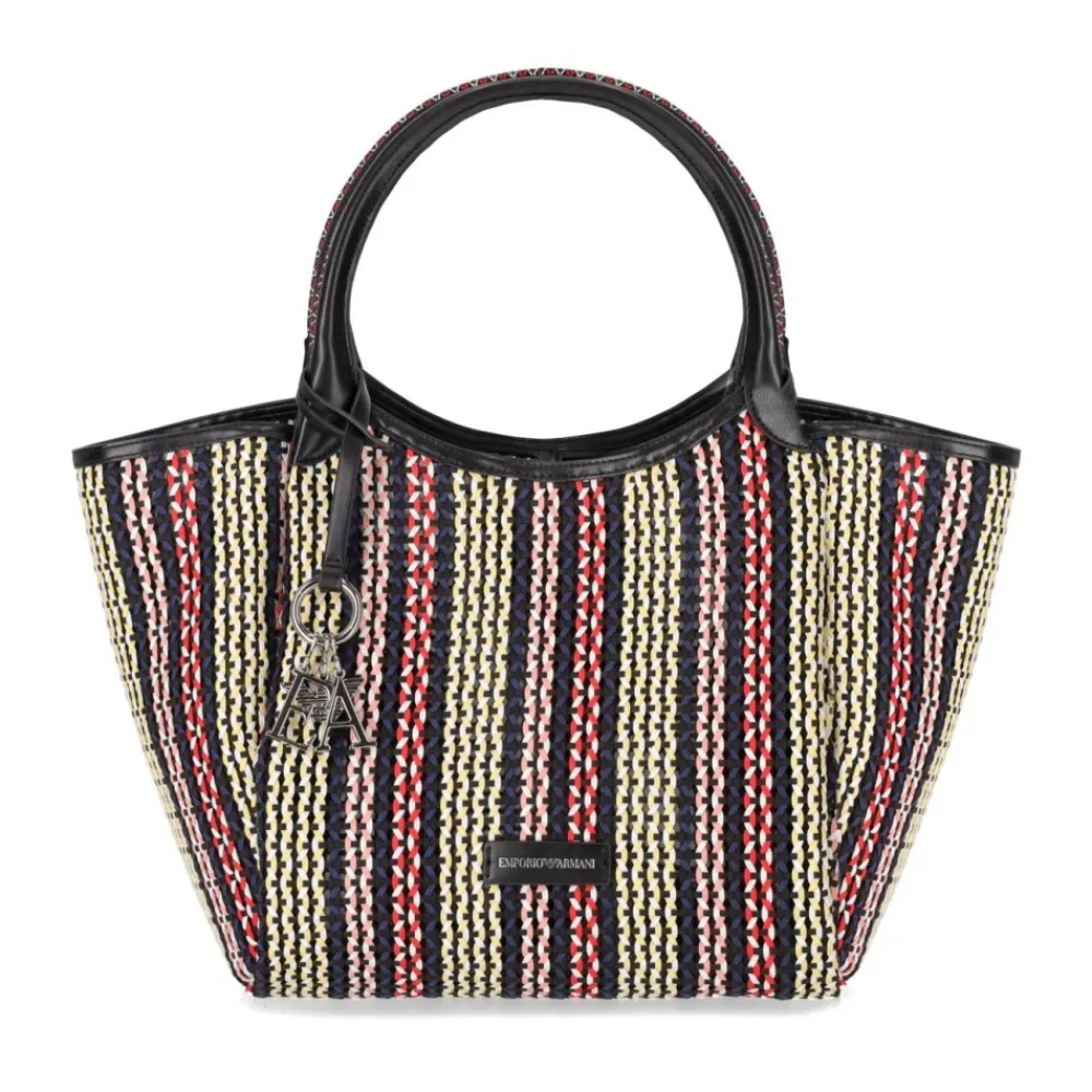 Emporio Armani Indkøbstasker*Vævet Indkøbstaske med EA Logo Multifarvet