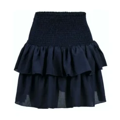Neo Noir Nederdele*Navy Blue Flæse Mini Nederdel Blå