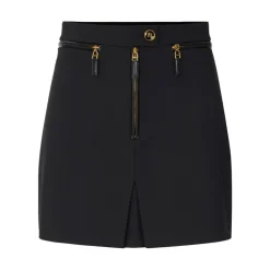 Elisabetta Franchi Nederdele*Nederdel i dobbeltlags crepe med lynlås Sort