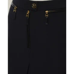 Elisabetta Franchi Nederdele*Nederdel i dobbeltlags crepe med lynlås Sort