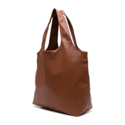 A.P.C. Indkøbstasker*Ninon Logo Print Tote Bag Brun