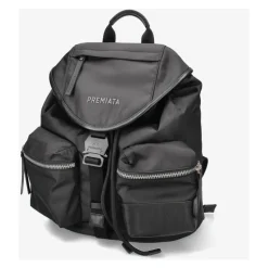 Premiata Rygsække*Nylon Gabardine Rygsæk med Læderdetaljer Sort