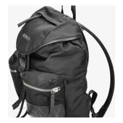 Premiata Rygsække*Nylon Gabardine Rygsæk med Læderdetaljer Sort