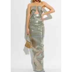 Rick Owens Kjoler*Off-shoulder Kjole Blå