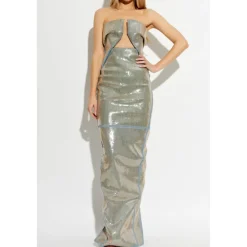 Rick Owens Kjoler*Off-shoulder Kjole Blå