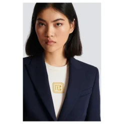 Balmain Jakker*One-button Wool Blazer Blå